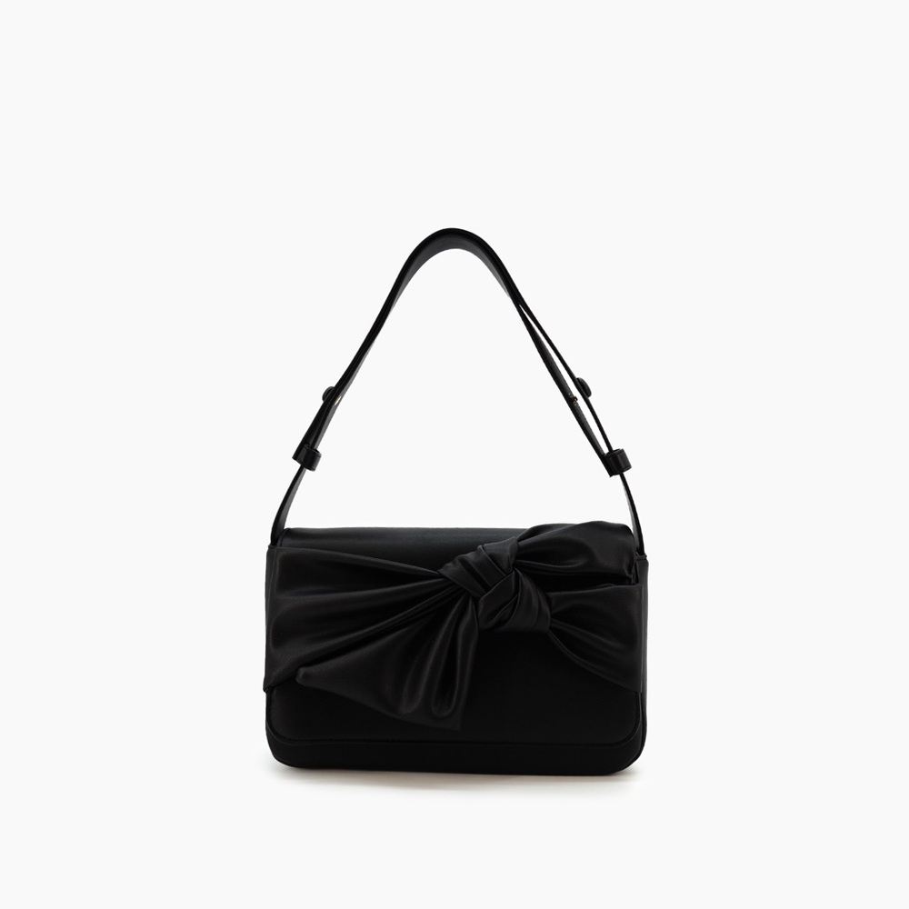 NWT: Like Dreams The Elena Bow Shoulder Bag Black Brand New